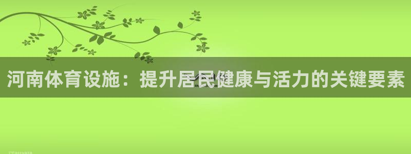 注册意昂3：河南体育设施：提升居民健康与活力的关键要