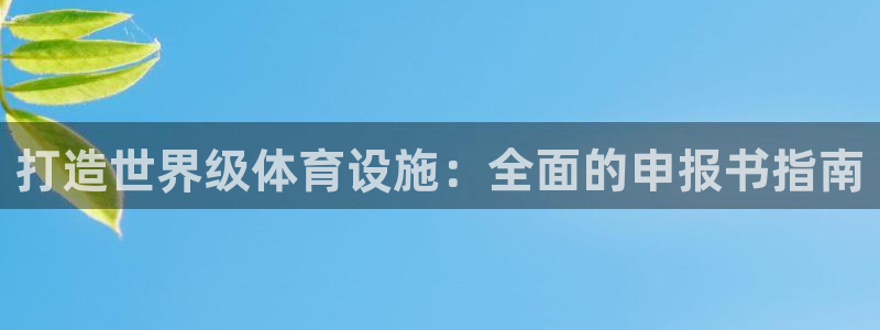 意昂体育3官方客服电话：打造世界级体育设施：全面的申