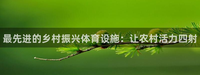 意昂3集团官网首页：最先进的乡村振兴体育设施：让农村